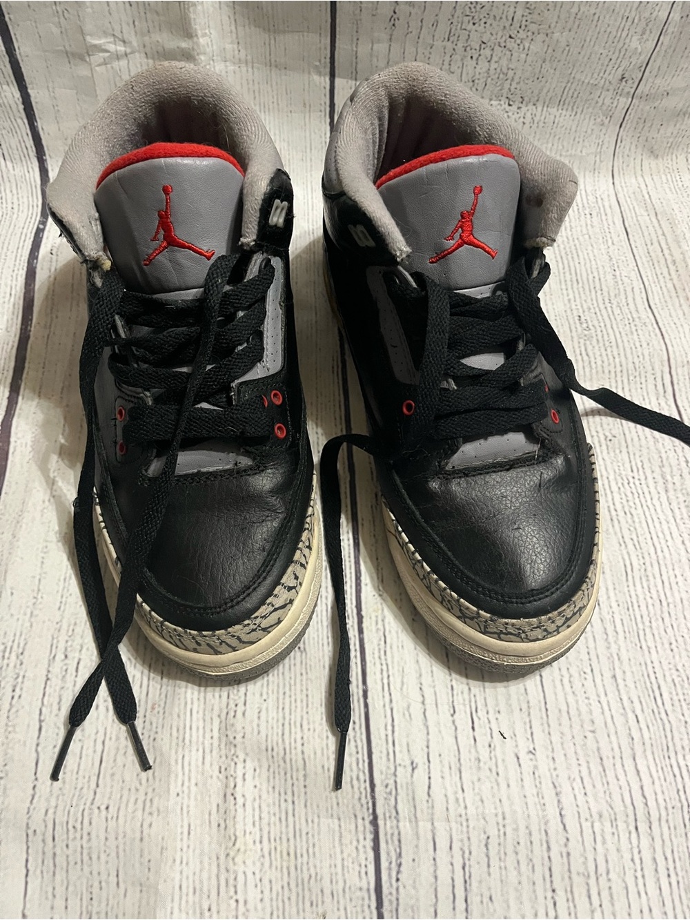 Jordan 3s 2001 Retro Black Cement 6y